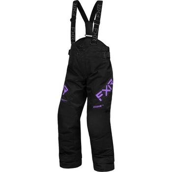 Pantalon de Motoneige Clutch Junior 23 Noir/Mauve de face