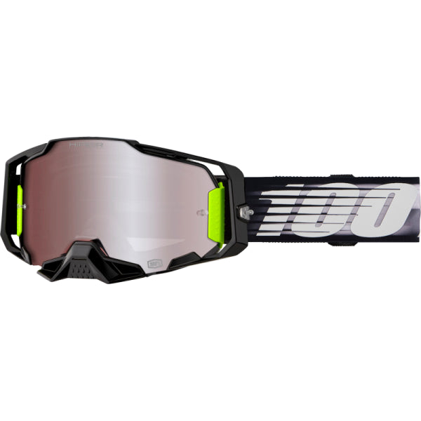 Lunettes de Motocross Armega Hiper Lentilles Miroir 100% noir et gris