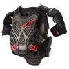 Plastron de Motocross A-6 Alpinestars noir, de face