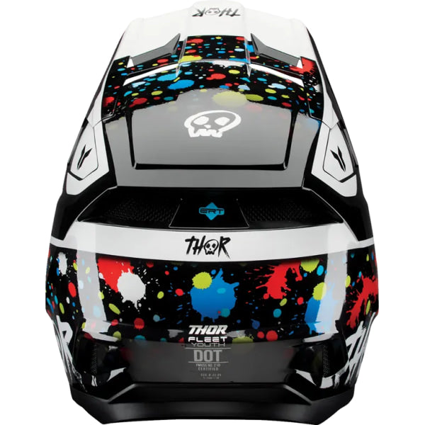Casque de Motocross Fleet Splat Junior Thor Noir Multicolore, arrière