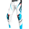 Pantalon de Motocross Helium Edge Blanc/Bleu de face