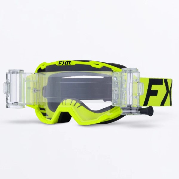 Lunette de Motocross Maverick Prime Roll-Off Haute visibilité, de face