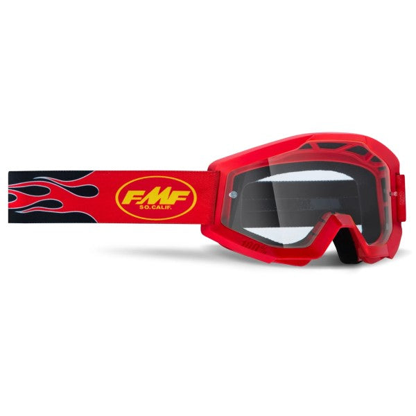 Lunettes de Motocross Powercore Lentille Claire Junior FMF rouge