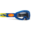 Lunettes de Motocross Powercore Lentille Claire FMF bleu et jaune