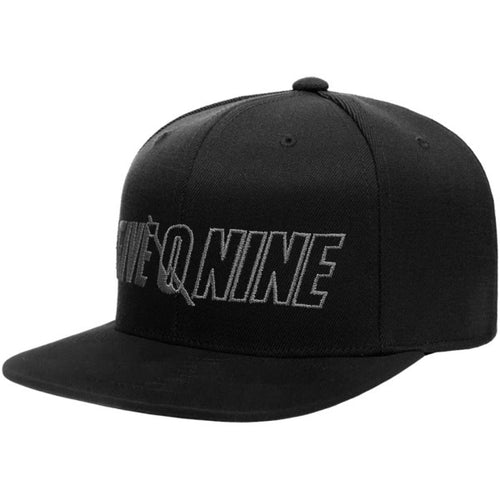 Casquette Flat Brim CVT Snapback Noir incliné de face