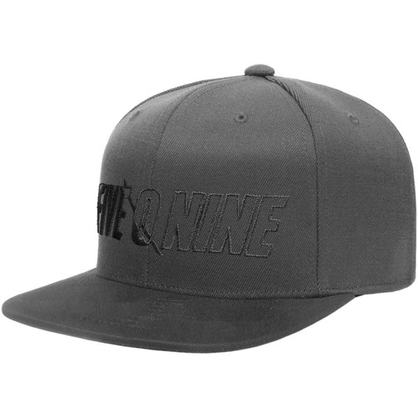 Casquette Flat Brim CVT Snapback Gris Foncé incliné de face