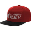 Casquette Flat Brim CVT Snapback Rouge incliné de face