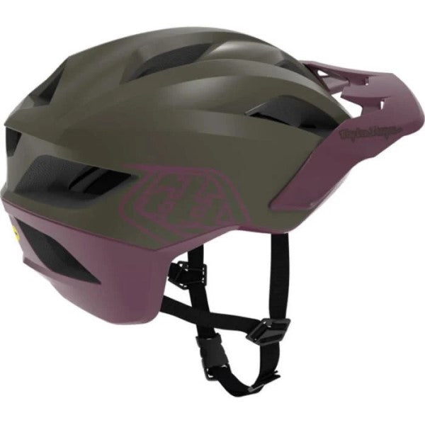 Casque Ouvert de Vélo Flowline Point MIPS Mauve/Vert de gauche