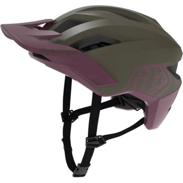 Casque Ouvert de Vélo Flowline Point MIPS Mauve/Vert incliné de face
