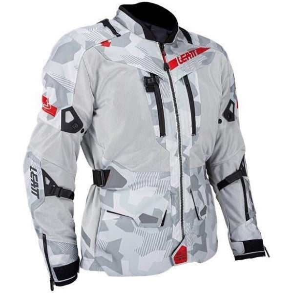 Manteau de Moto Adv Flowtour 7.5 Leatt Camo/Gris incliné de gauche