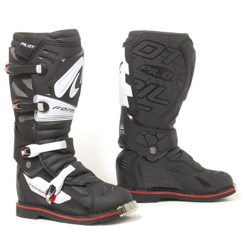 Bottes de Motocross Pilot FX Noir/Blanc