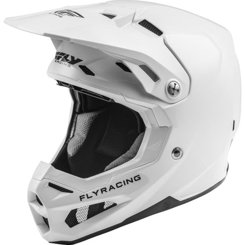 Casque de Motocross Formula Solid Carbone Blanc incliné de droite