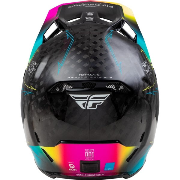 Casque de Motocross FLY Racing Formula S Carbone Legacy Noir Mauve Arrière