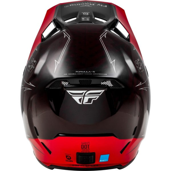 Casque de Motocross FLY Racing Formula S Carbone Legacy Noir Rouge Arrière