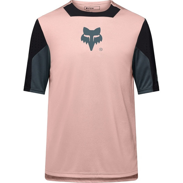 Maillot de Vélo Defend Creation Manches Courtes Rose/Noir de face
