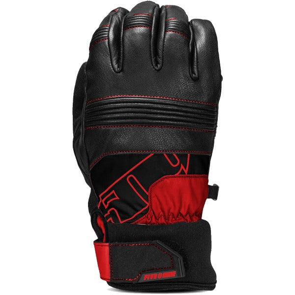 Gants de Motoneige Free Range Noir/Rouge dessus