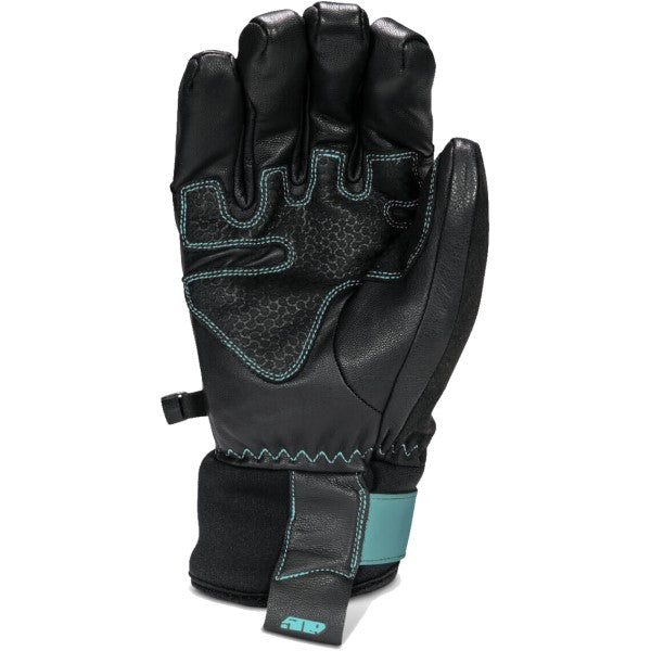 Gants de Motoneige Free Range Noir/Rose/Bleu paume