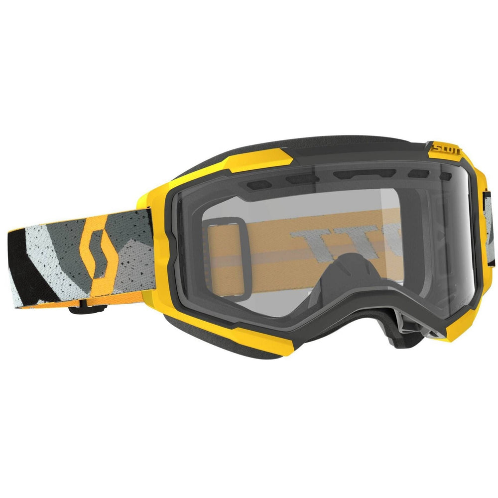 Lunettes de Motocross Scott Fury Enduro Camo Gris Jaune