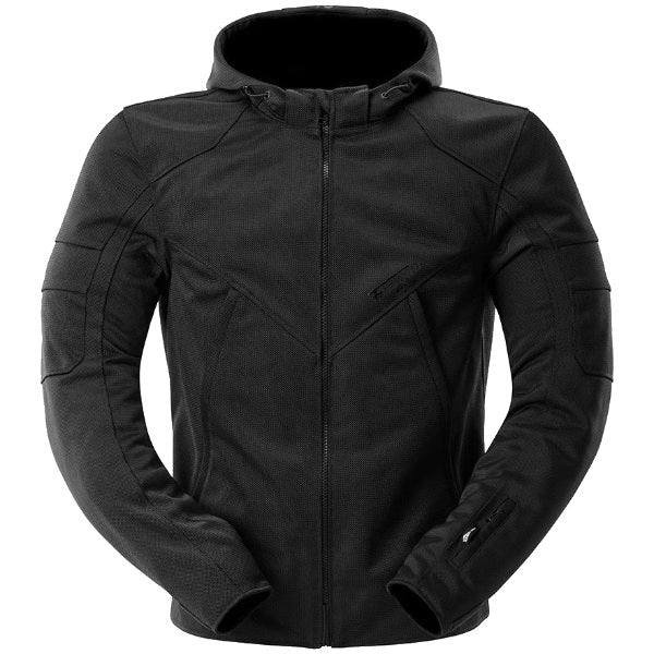 Manteau de Moto Evald Ventilé Noir de face