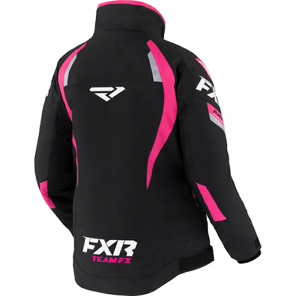 Manteau de Motoneige Team FX noir fushia, de dos