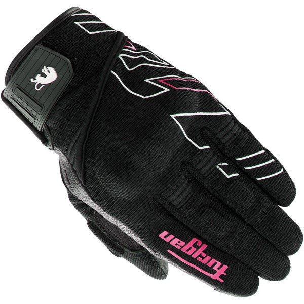 Gants de Moto Jet Neon D3O Femme Noir/Rose extérieur paire gauche