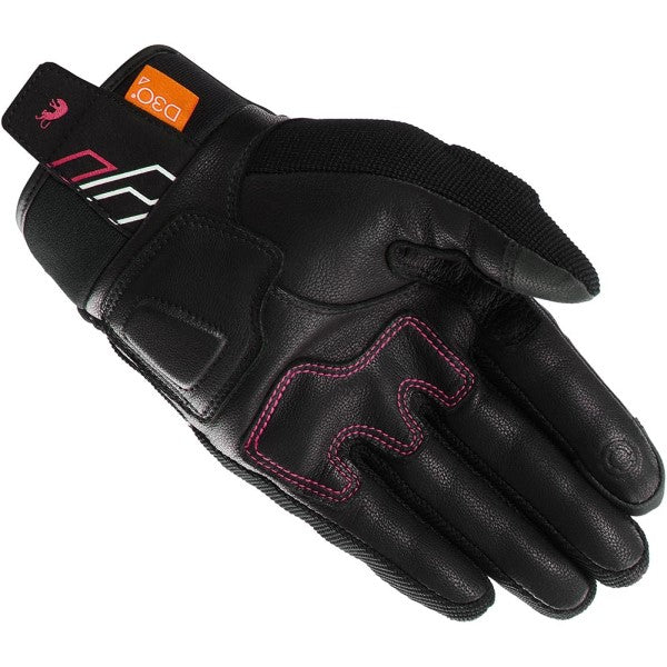 Gants de Moto Jet Neon D3O Femme Noir/Rose intérieur paire gauche