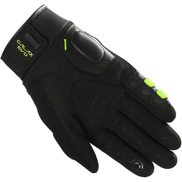 Gants de Moto Galax Evo Noir/Jaune de l'intérieur