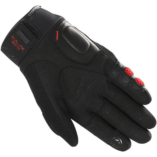 Gants de Moto Galax Evo Noir/Rouge de l'intérieur