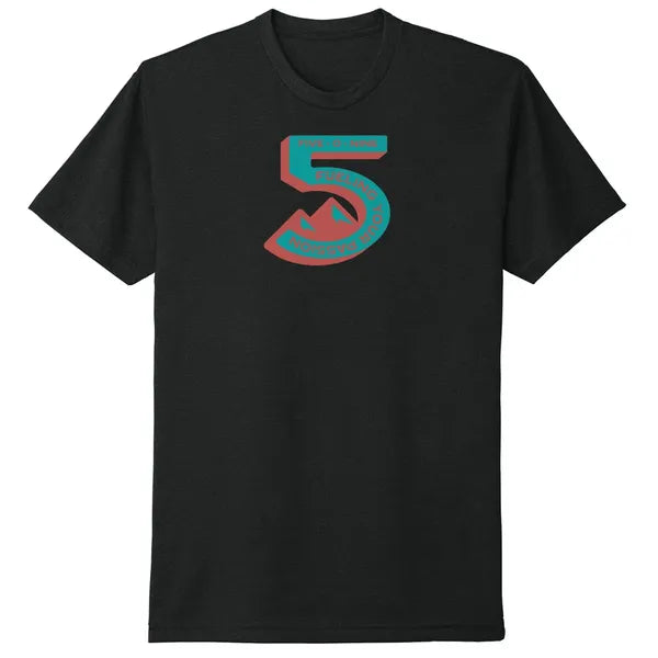 T Shirt Glacier 5 Noir, de face
