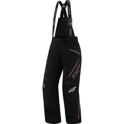 Pantalon de Motoneige Edge noir mauve, de face