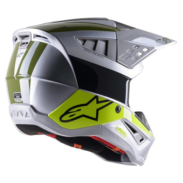 Casque de Motocross SM5 Bond Alpinestars gris, côté droit