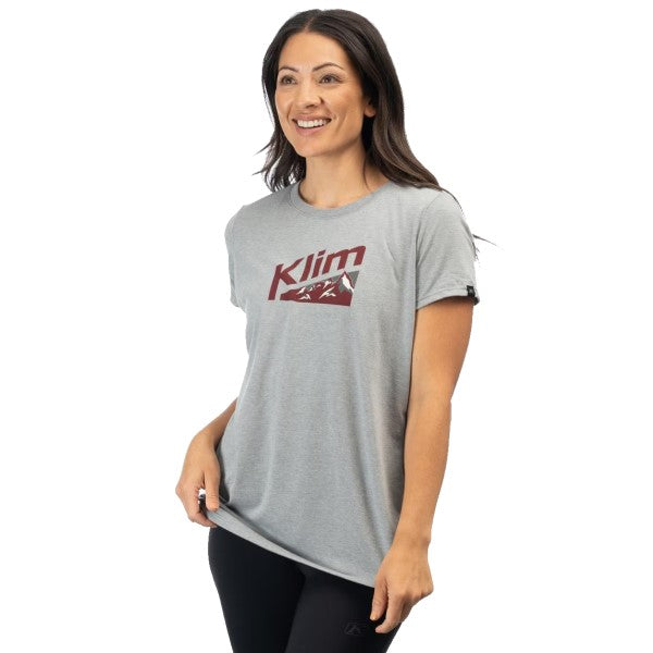 T-Shirt Mountain Peak Tri-blend Femme Klim gris