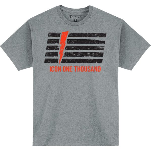 T-Shirt Invasion Stripe Icon gris