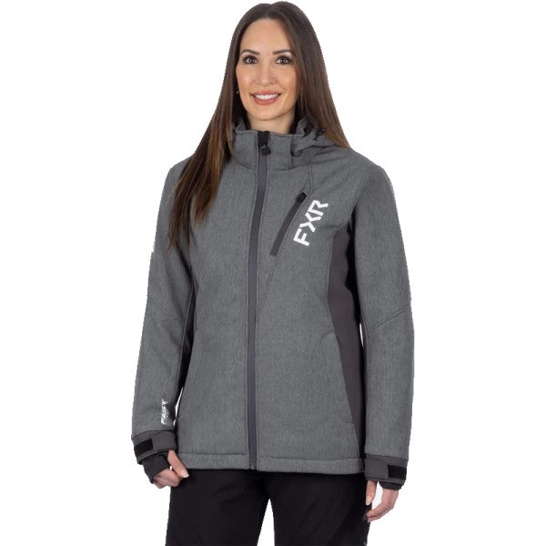 Manteau de Motoneige Vertical Pro Insulated Softshell Femme FXR gris