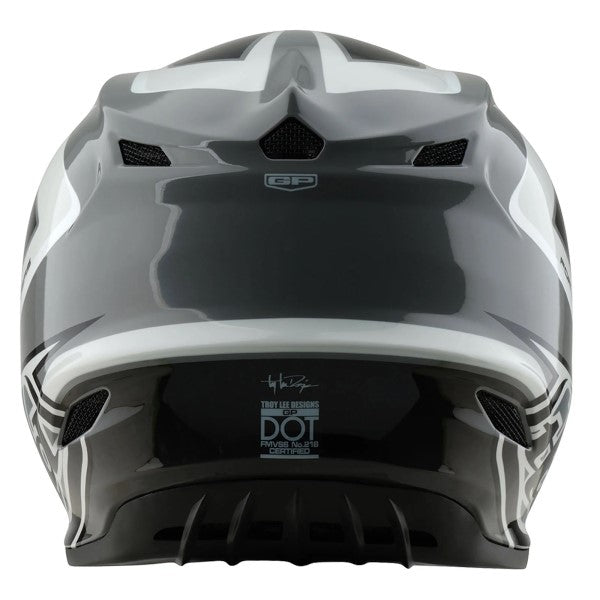 Casque de Motocross GP Shutter Troy Lee Designs gris, arrière