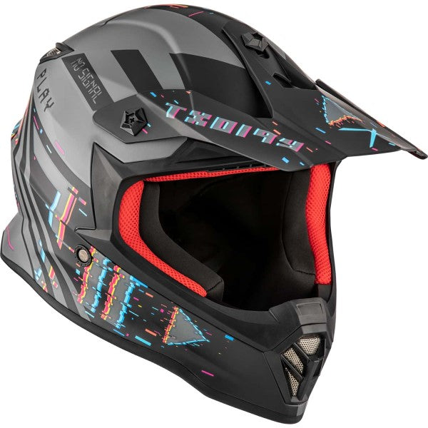 Casque de Motocross TX019Y Error Junior CKX Gris Mat