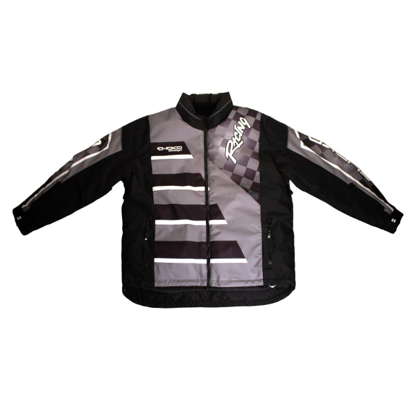 Manteau de Motoneige Hybride Racing Pro Gris, de face