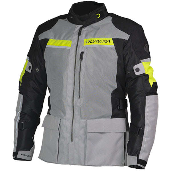Manteau Imperméable de Moto Dakar 4 Femme Olympia Motosports gris clair
