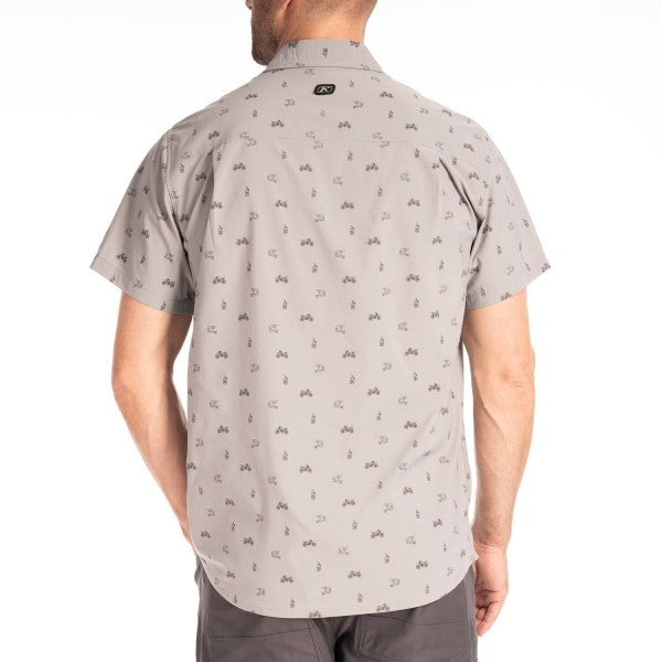 Chemise Rambler Stretch Klim gris clair, de dos