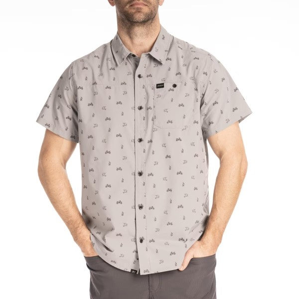 Chemise Rambler Stretch Klim gris clair, de face
