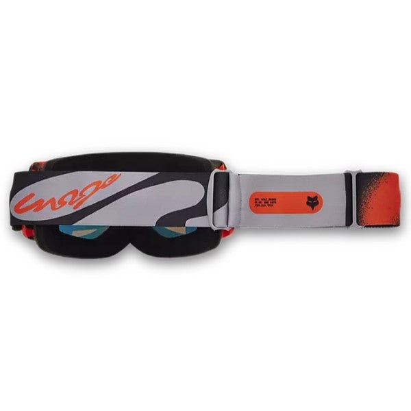 Lunette de Motocross Main Emotion Lentille Miroir Fox gris, de dos