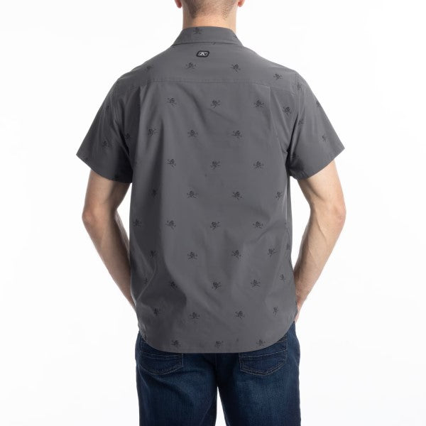 Chemise Petrol Stretch Klim gris, de dos