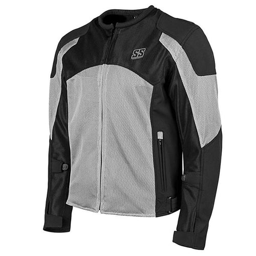 Manteau de Moto Midnight Express Speed and Strength gris, de face