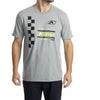 T-Shirt Checkered Flag Tri-blend Klim gris, de face