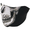 Demi-Masque de Moto Néoprène - Zan Head Gear gris et blanc