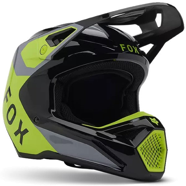 Casque de Motocross V1 Lean Junior Gris Jaune