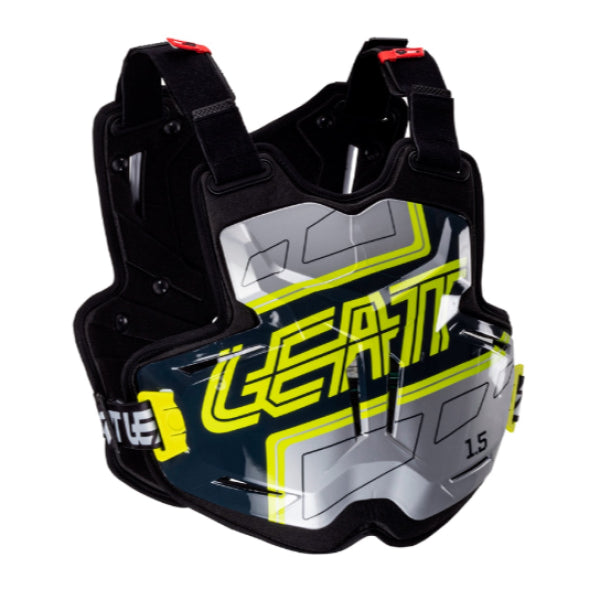 Plastron de Motocross 1.5 Torque Leatt gris et jaune
