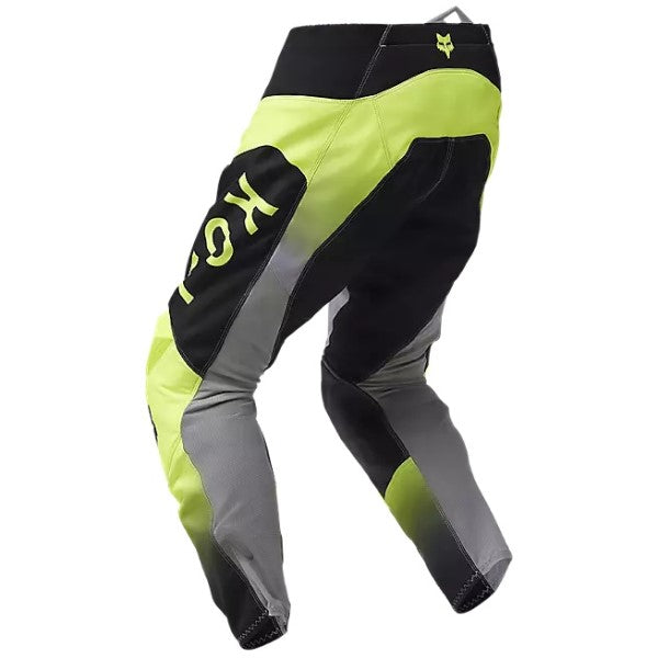 Pantalon de Motocross 180 Lean Fox gris et jaune, de dos