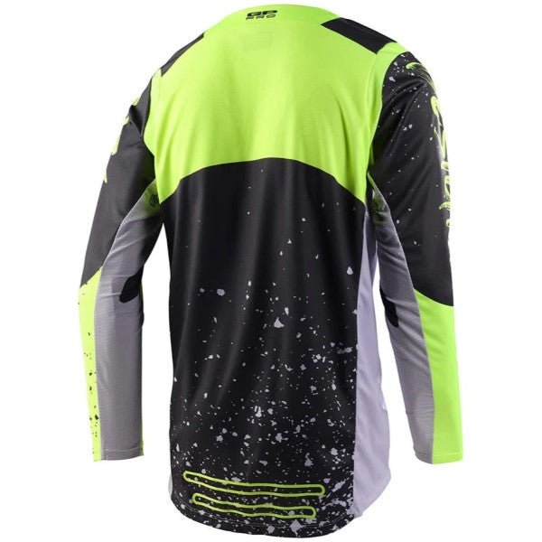 Chandail de Motocross GP Pro Partical Troy Lee Designs gris et noir, de dos