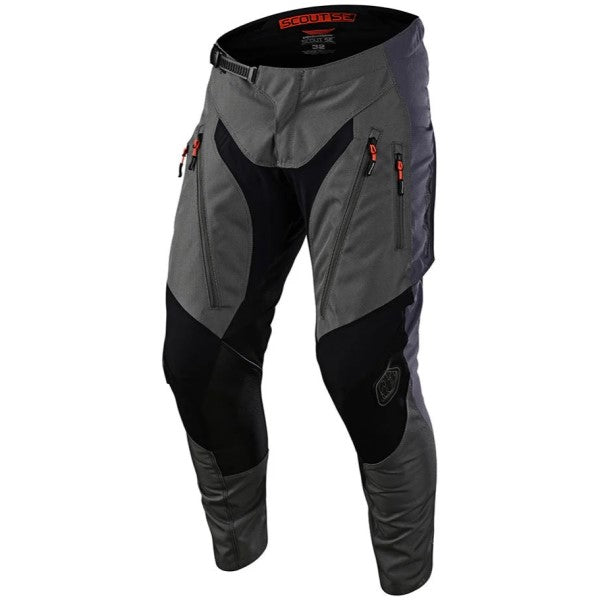 Pantalon de Motocross Scout SE Troy Lee Designs gris et noir, de face